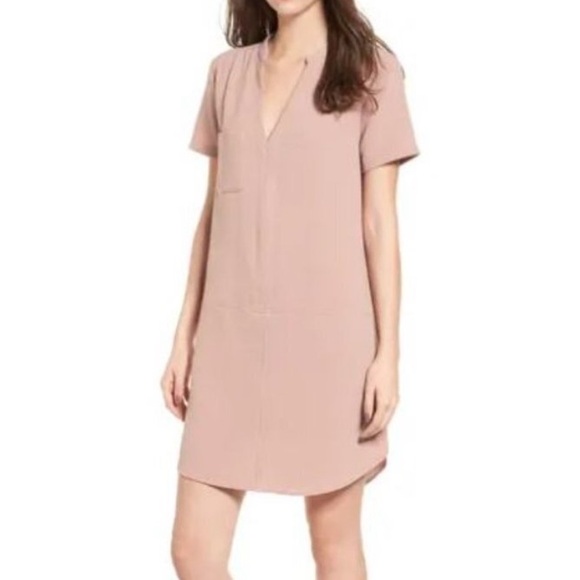 All In Favor Hailey Crepe Dress Pink - Picture 1 of 3